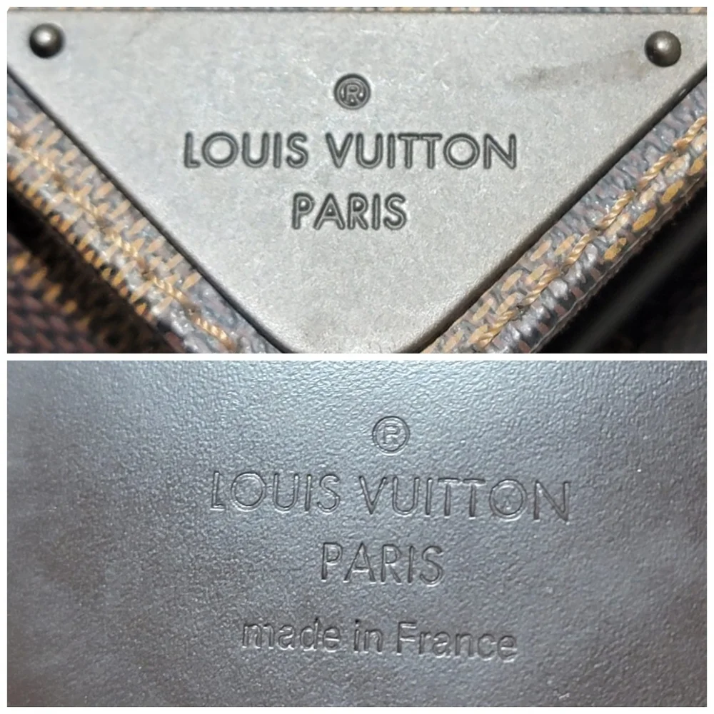 Louis Vuitton Damier Ebene Canvas Shelton MM Messenger Bag Brown